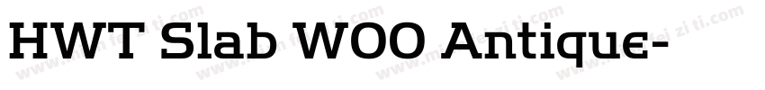 HWT Slab W00 Antique字体转换